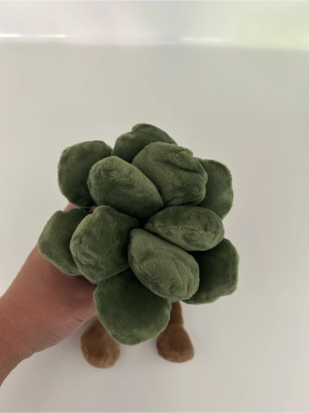Adorable Blue Smiling Succulent Decorative Planter Plush